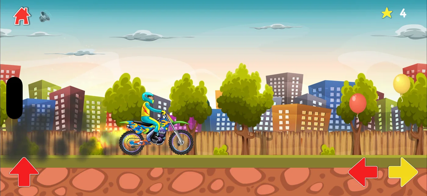 A motorcycle exploring a colorful city